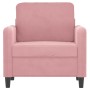 Sillón de terciopelo rosa 60 cm