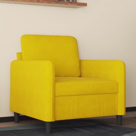 Sillón de terciopelo amarillo 60 cm Sillón de terciopelo amarillo 60 cm
