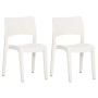 Sillas de jardín 2 unidades polipropileno blanco de vidaXL, Sillas de jardín - Ref: Foro24-317726, Precio: 84,37 €