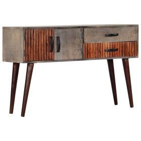 Mesa consola de madera maciza de mango gris 120x35x75 cm