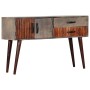 Solid gray mango wood console table 120x35x75 cm by vidaXL, Side tables - Ref: Foro24-282742, Price: 216,41 €, Discount: %