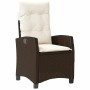 Conjunto de Comedor de Jardín 5 pcs Marrón ratán sintético