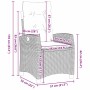 Conjunto de Comedor de Jardín 5 pcs Gris ratán sintético