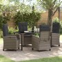 Conjunto de Comedor de Jardín 5 pcs Gris ratán sintético