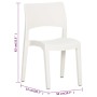 Sillas de jardín 2 unidades polipropileno blanco de vidaXL, Sillas de jardín - Ref: Foro24-317726, Precio: 84,37 €