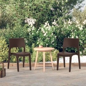 Sillas de jardín 2 unidades polipropileno color moca de vidaXL, Sillas de jardín - Ref: Foro24-317727, Precio: 84,43 €, Descu...