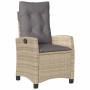 Conjunto de Comedor de Jardín 5 pcs Beige ratán sintético