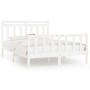 Estructura de cama de madera maciza de pino blanco 160x200 cm de vidaXL, Camas y somieres - Ref: Foro24-3107039, Precio: 145,...