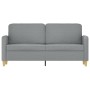 Sofá de 2 plazas de tela gris claro 140 cm