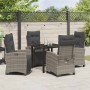 Conjunto de Comedor de Jardín 5 pcs Gris ratán sintético