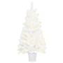 Árbol Navidad artificial con LED y ramas gruesas blanco 90 cm