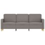 Sofá de 3 plazas de tela gris taupe 180 cm