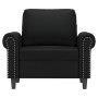 Sillón cuero sintético negro 60 cm