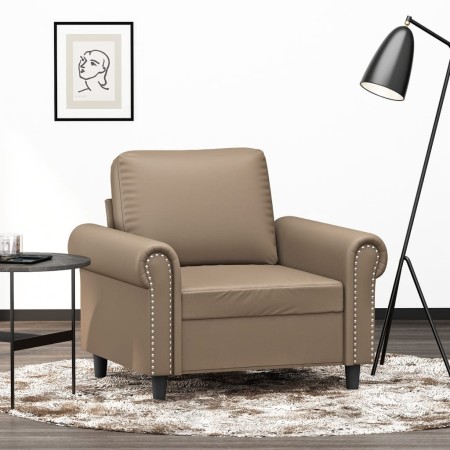 Sillón cuero sintético color capuchino 60 cm en Sofás | Comprar online en Foro24
