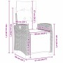 Conjunto de Comedor de Jardín 5 pcs Gris Claro ratán sintético