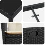 Conjunto de Comedor de Jardín 5 pcs Negro ratán sintético