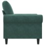 Sillón de terciopelo verde oscuro 60 cm