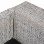 Sofá de 2 plazas con cojines ratán natural gris