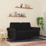 Sofá de 2 plazas terciopelo negro 120 cm