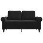 Sofá de 2 plazas terciopelo negro 120 cm