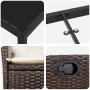 Conjunto de Comedor de Jardín 5 pcs Marrón ratán sintético
