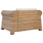 Sillón con cojines ratán natural