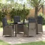 Conjunto de Comedor de Jardín 5 pcs Gris ratán sintético