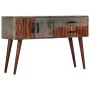 Solid gray mango wood console table 120x35x75 cm by vidaXL, Side tables - Ref: Foro24-282742, Price: 216,41 €, Discount: %