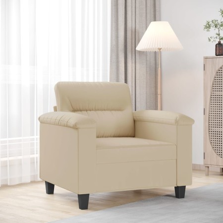 Sillón de tela de microfibra color crema 60 cm en Sofás | Comprar online en Foro24