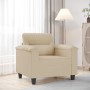Sillón de tela de microfibra color crema 60 cm en Sofás | Comprar online en Foro24