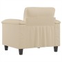 Sillón de tela de microfibra color crema 60 cm en Sofás | Comprar online en Foro24