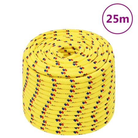 Yellow polypropylene boat rope 14 mm 25 m by vidaXL, Ropes and metal cords - Ref: Foro24-152621, Price: 23,95 €, Discount: %
