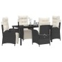 Conjunto de Comedor de Jardín 5 pcs Negro Poliratán