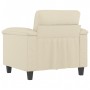 Sillón cuero sintético crema 60 cm