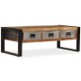 Solid recycled wood coffee table with 3 drawers 100x50x35 cm by vidaXL, Coffee table - Ref: Foro24-244941, Price: 174,47 €, D...