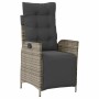 Conjunto de Comedor de Jardín 5 pcs Gris Poliratán