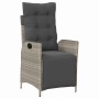 Conjunto de Comedor de Jardín 5 pcs Gris Claro Poliratán
