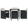 Conjunto de Comedor de Jardín 5 pcs Negro ratán sintético