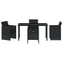 Conjunto de Comedor de Jardín 5 pcs Negro ratán sintético