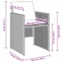 Conjunto de Comedor de Jardín 5 pcs Gris Claro ratán sintético