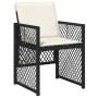 Conjunto de Comedor de Jardín 5 pcs Negro ratán sintético