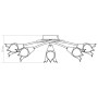 Ceiling lamp with tulip glass shades 5 E14 bulbs by vidaXL, ceiling lights - Ref: Foro24-289236, Price: 56,81 €, Discount: %