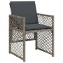 Conjunto de Comedor de Jardín 5 pcs Gris ratán sintético