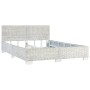 Estructura de cama sin colchón ratán natural gris 140x200 cm