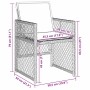Conjunto de Comedor de Jardín 5 pcs Gris ratán sintético