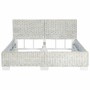 Estructura de cama sin colchón ratán natural gris 140x200 cm