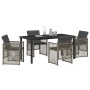 Conjunto de Comedor de Jardín 5 pcs Gris ratán sintético