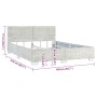 Estructura de cama sin colchón ratán natural gris 140x200 cm