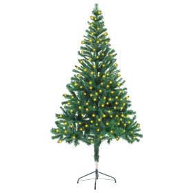 Árbol de Navidad artificial con LEDs y soporte 150 cm 380 ramas