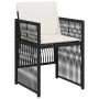 Conjunto de Comedor de Jardín 5 pcs Negro Poliratán
